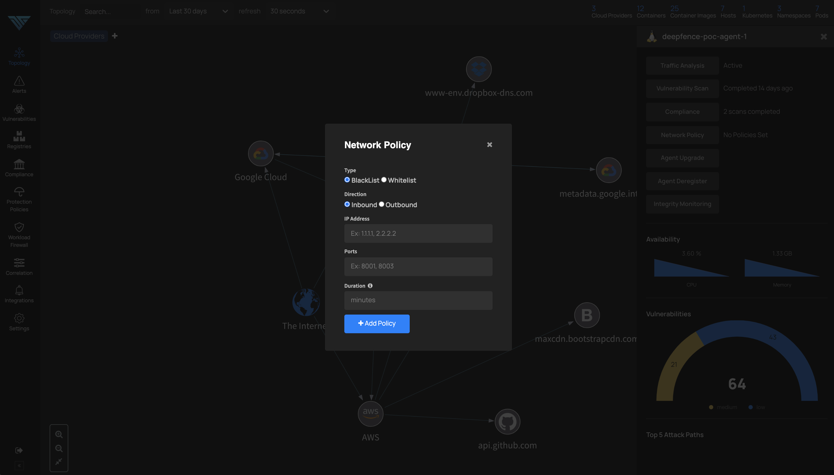 Define Network Policies